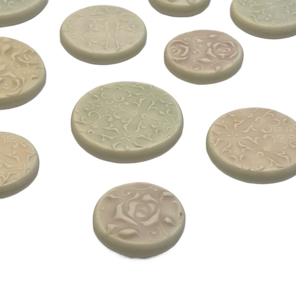 14 Magnets Spring Colors Floral Rose Lace Handmade Multicolor Muted Pastel